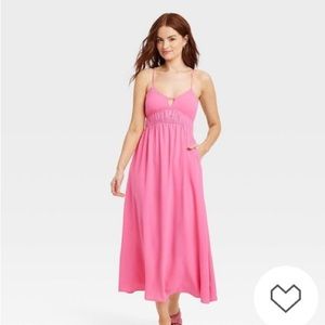 NWT a new day Women’s dress / Pink / adjustable straps / Size: Large